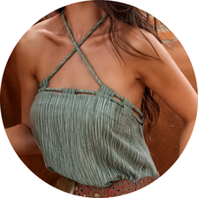 23 vestido frente unica alca cordao verde