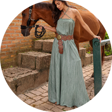 24 vestido frente unica alca cordao verde