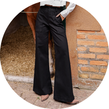 26 calca sarja pantalona preto