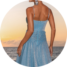 10 vestido longo plissado alca fina marinho