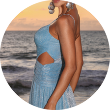 12 vestido longo plissado alca fina marinho