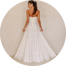 18 vestido longo sem alca camadas verde lima