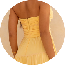 29 vestido longo sem alca camadas verde lima