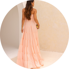 33 vestido longo sem alca camadas verde lima