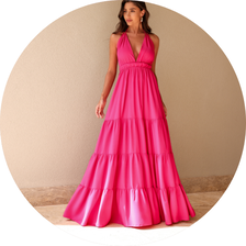 14 vestido longo frente unica detalhe cordao laranja