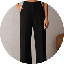 26 conjunto blusa sem alcas com calca azul marinho