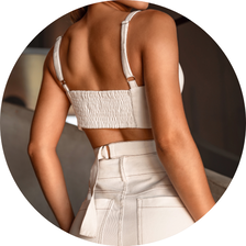 17 conjunto top com calca detalhe pesponto off white