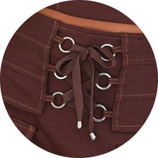 06 conjunto short saia com argola preto