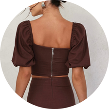 07 conjunto short saia com argola preto