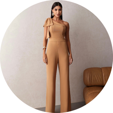 12 macacao um ombro so de laco caramelo