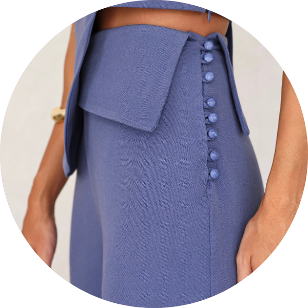 04 conjunto alfaiataria detalhe botao verde militar