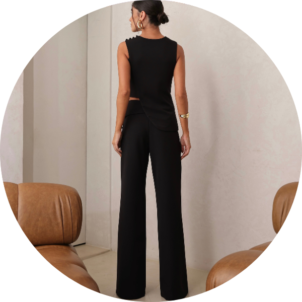 15 conjunto alfaiataria detalhe botao verde militar