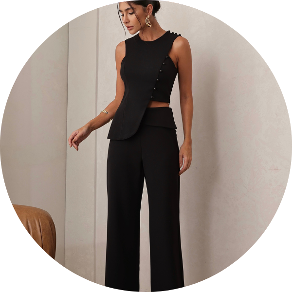 16 conjunto alfaiataria detalhe botao verde militar