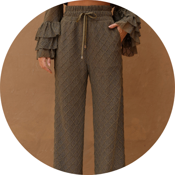 03 conjunto crochet cigana verde militar