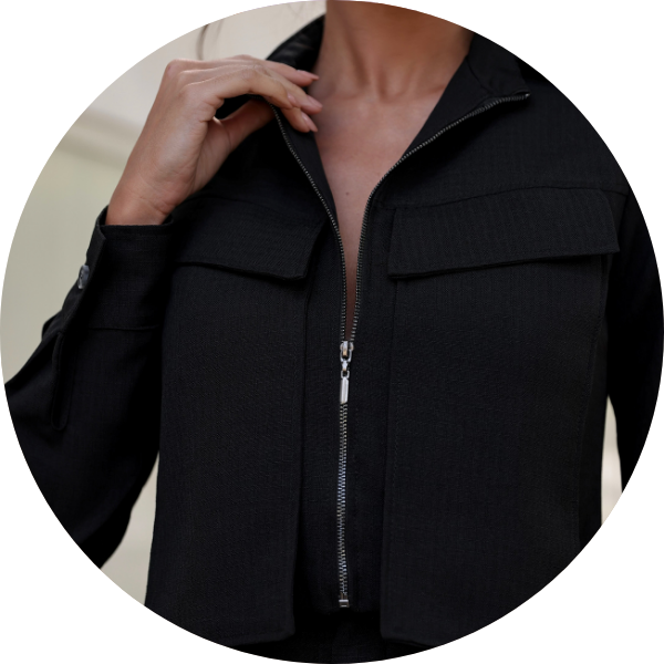 14 conjunto calca com jaqueta preto