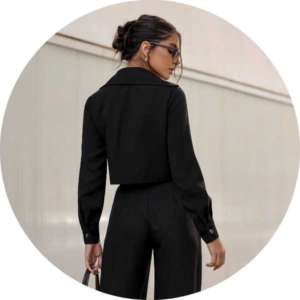 15 conjunto calca com jaqueta preto