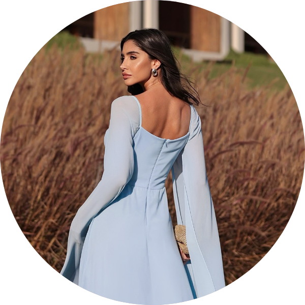 04 vestido manga longa com abertura azul claro