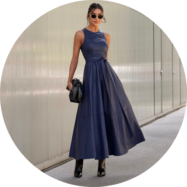 09 vestido longuete courino preto