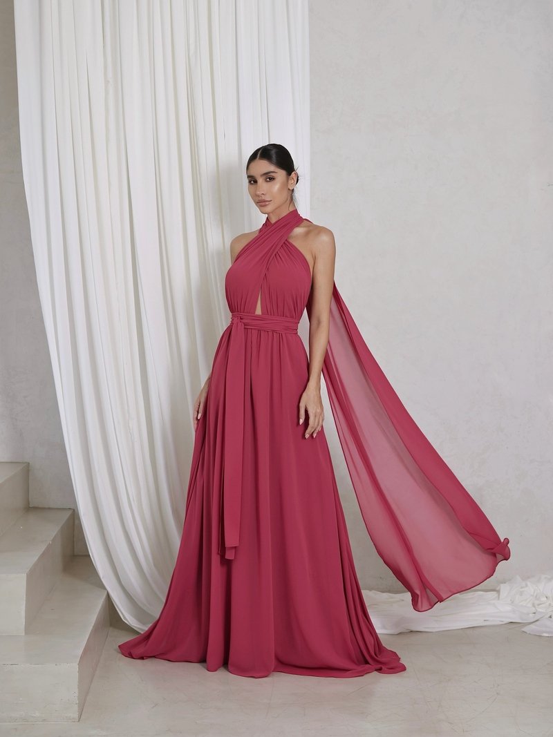 Vestido Festa Com Calda Goiaba DOT