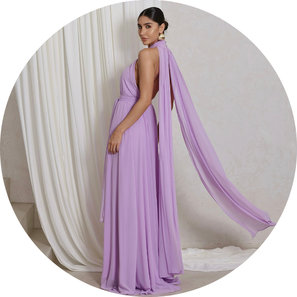 03 vestido festa com calda lilas