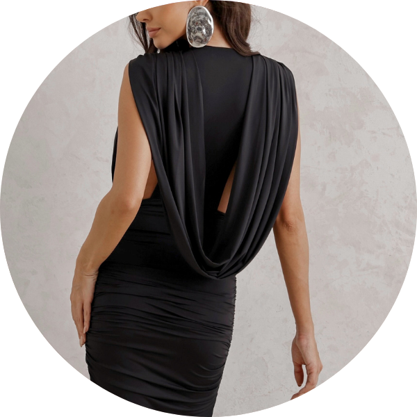 06 vestido longo jersey drapeado preto