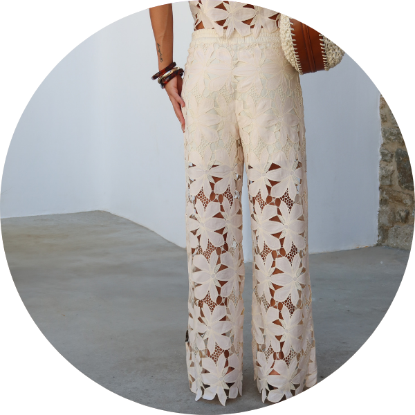 08 conjunto calca e blusa guipure verde menta