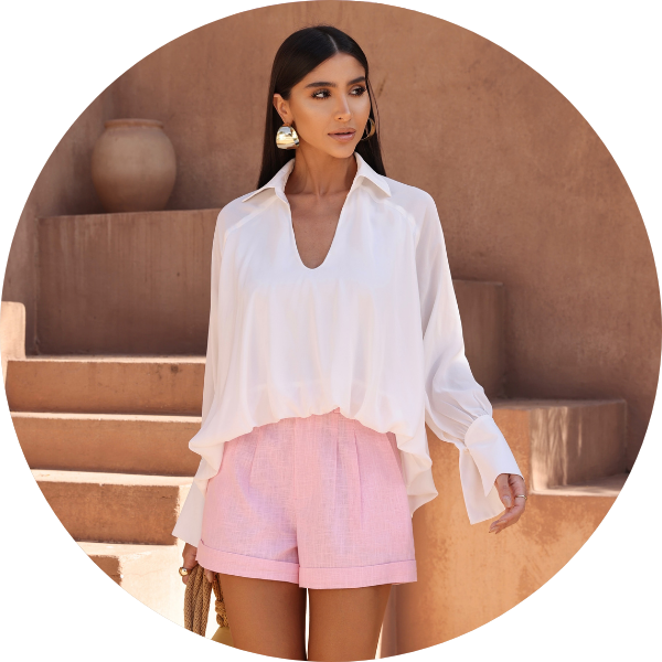 01 shorts barra italiana rosa claro