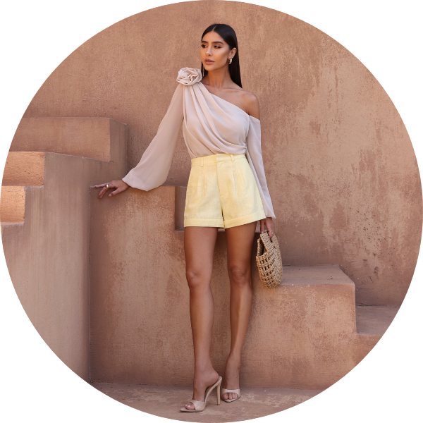 03 shorts barra italiana camomila