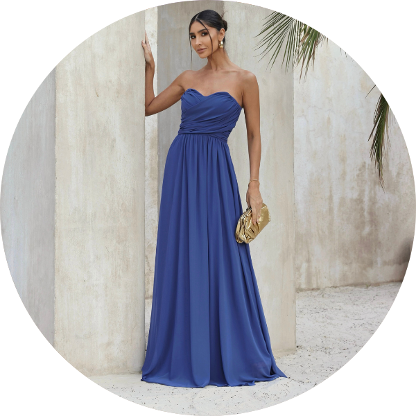 01 vestido longo capa removivel azul cromado