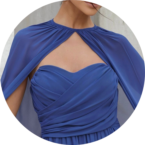 02 vestido longo capa removivel azul cromado