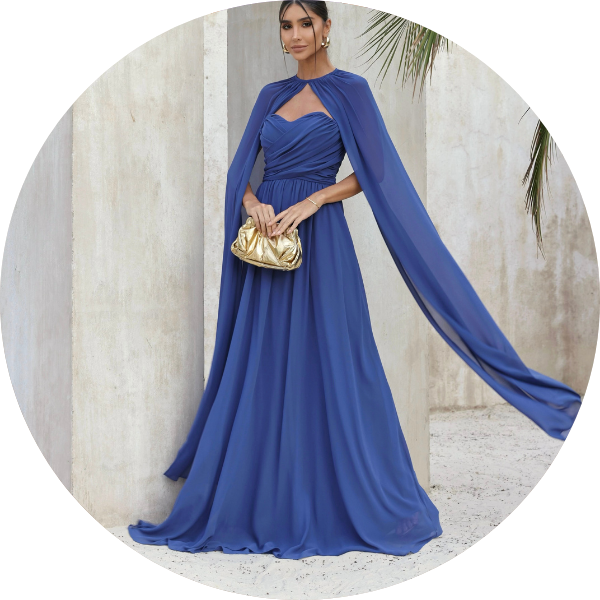 04 vestido longo capa removivel azul cromado