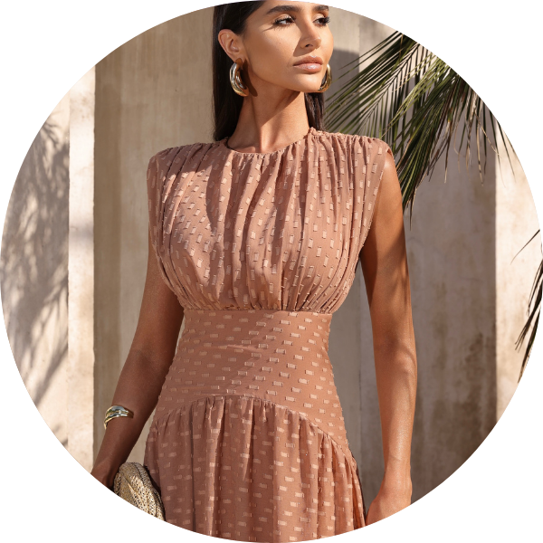 05 vestido longo texturizado amendoa