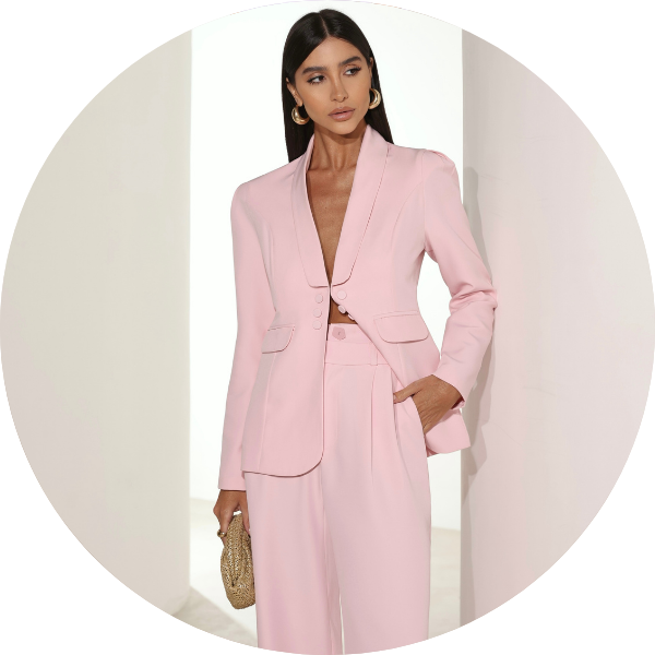 07 blazer ombro pregas preto rosa claro