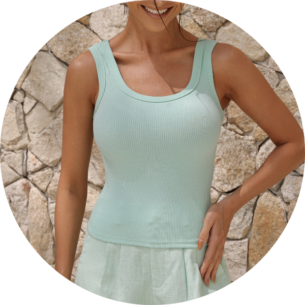 01 regata basica gola redonda verde menta