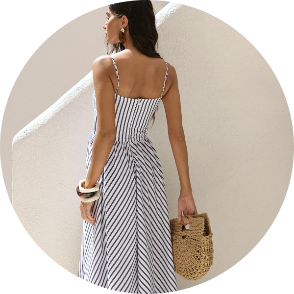 02 vestido longuete listrado botao frontal marinho