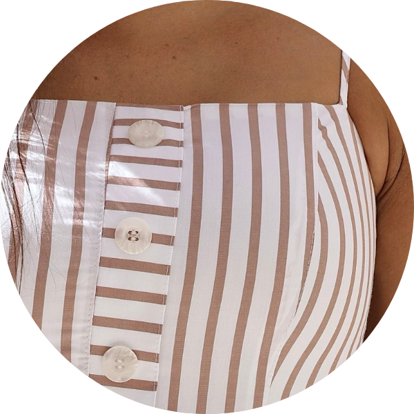 08 vestido longuete listrado botao frontal doce de leite