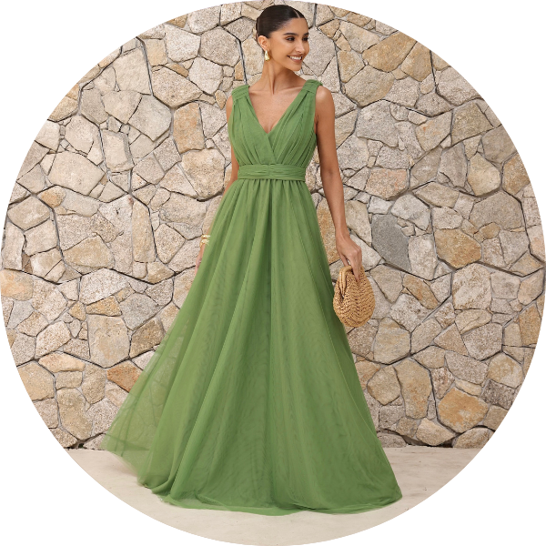 03 vestido tule com faixa verde eucalipto