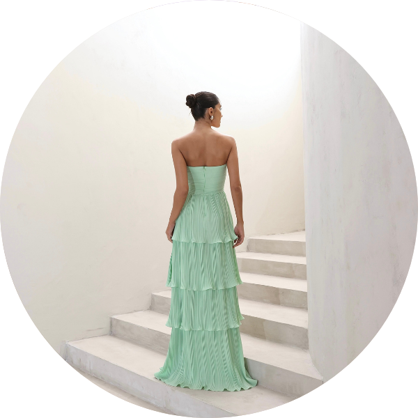 03 vestido longo plissado verde menta