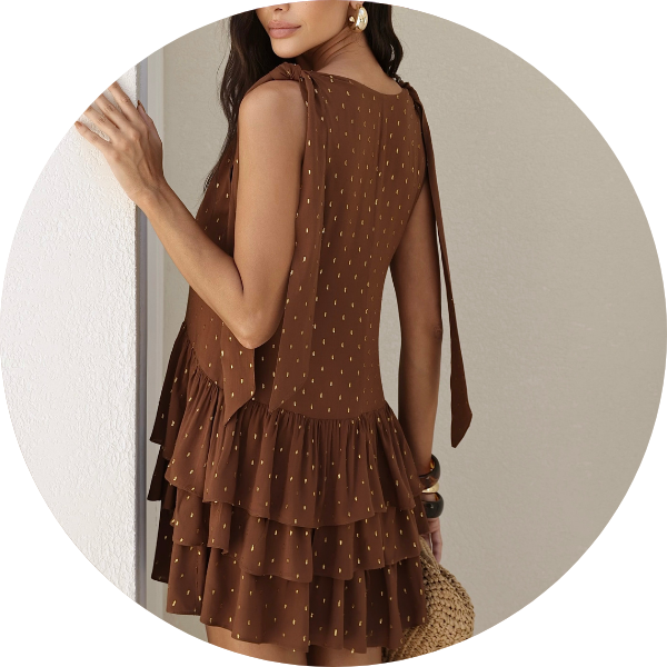 02 vestido curto saia babado cafe