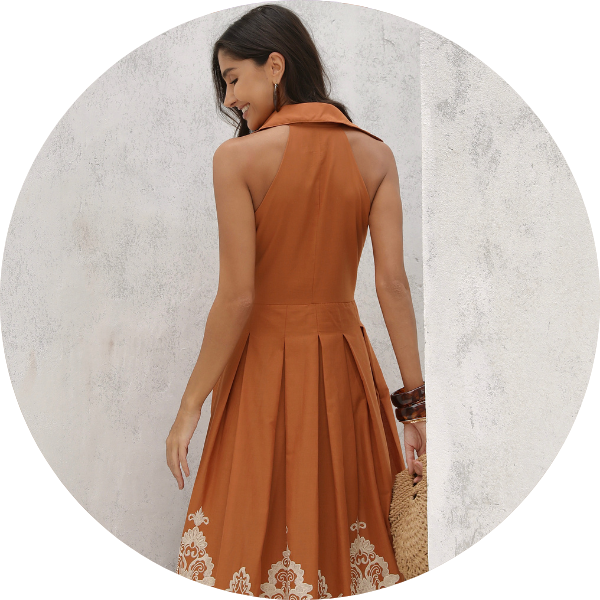 14 vestido longuete barra bordada terracota