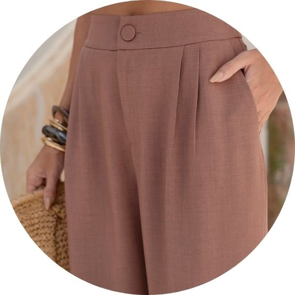 16 conjunto pantalona blusa com faixa elastico capuccino