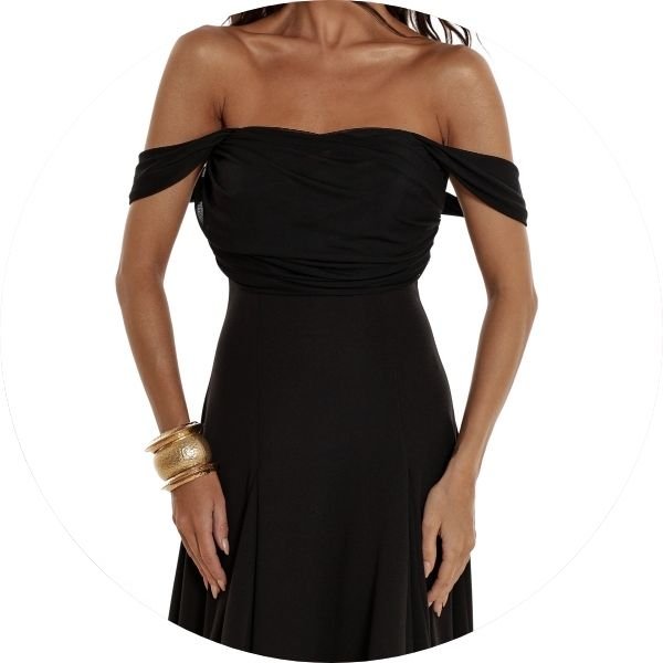 01 vestido saia evase com tule preto