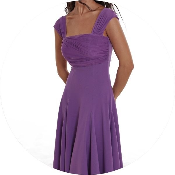 03 vestido saia evase com tule violeta