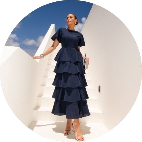 04 vestido camadas manga bufante azul marinho