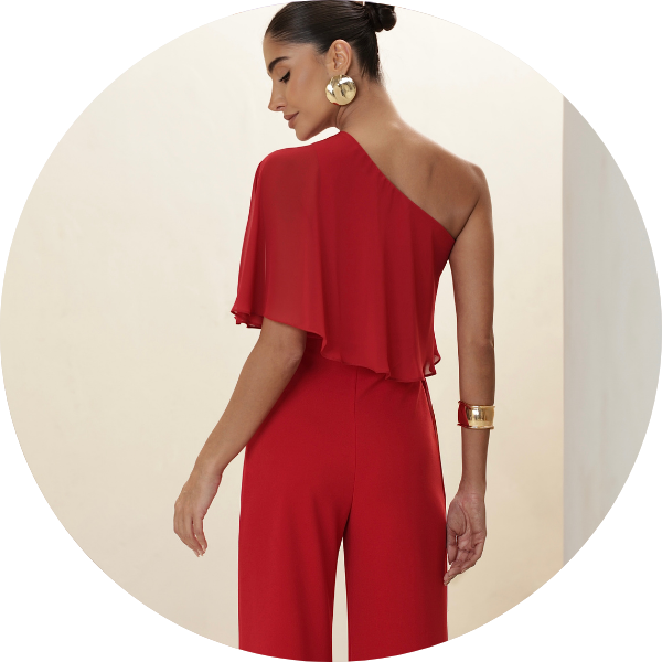 06 macacao scuba com blusa fluida vermelho