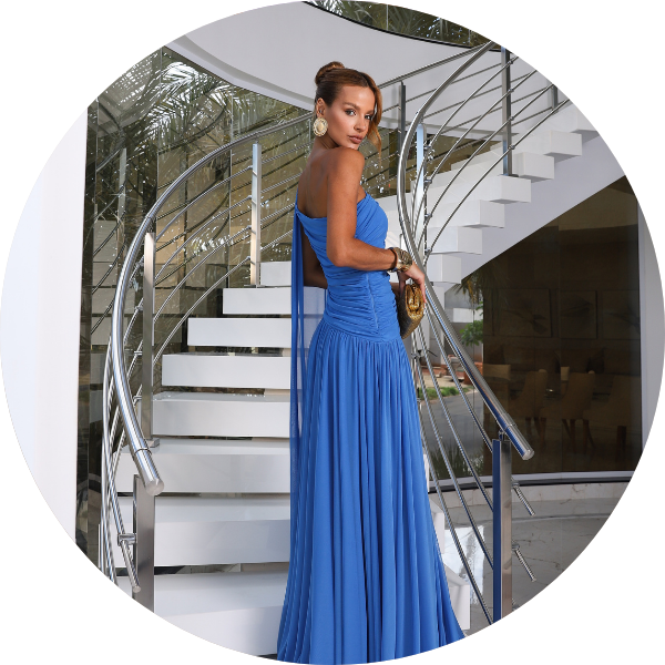 04 vestido longo um ombro azul ciano