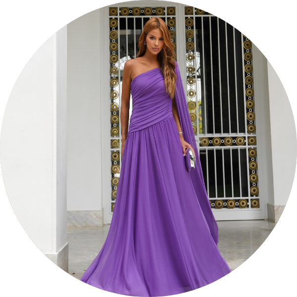 06 vestido longo um ombro violeta