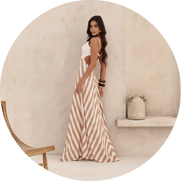 03 vestido longo saia listrada camel