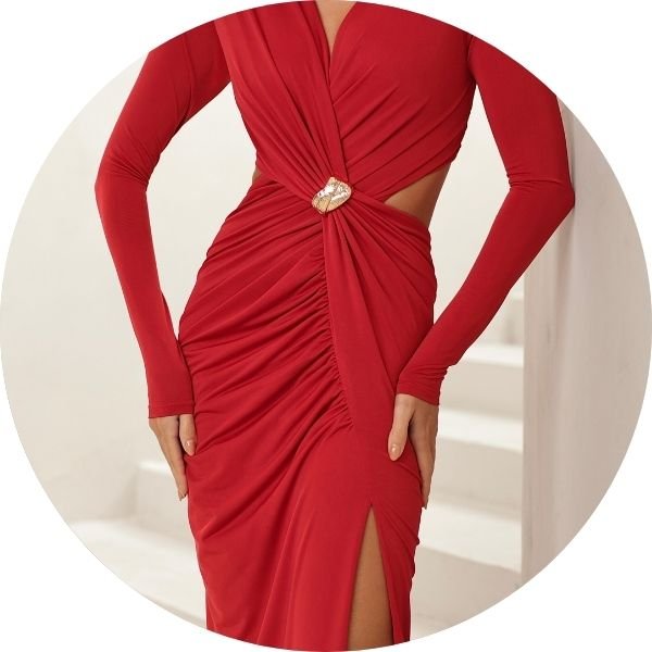 01 vestido longo cruzado com aviamento verde menta