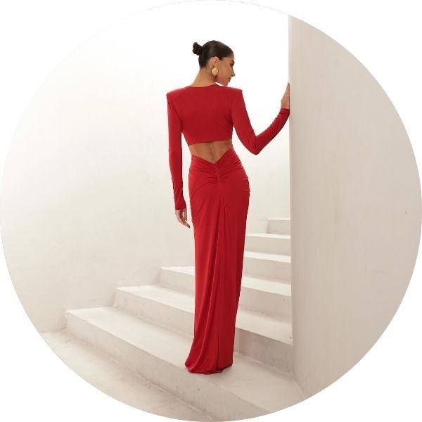 02 vestido longo cruzado com aviamento verde menta